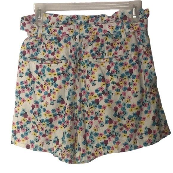 a.n.a Womens High Waist Paper Bag High Waisted Short Small Multicolored Floral‎ - Picture 2 of 4